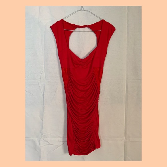Y2K/90s Urban Behaviour Backless Ruched Dress - Picture 2 of 3